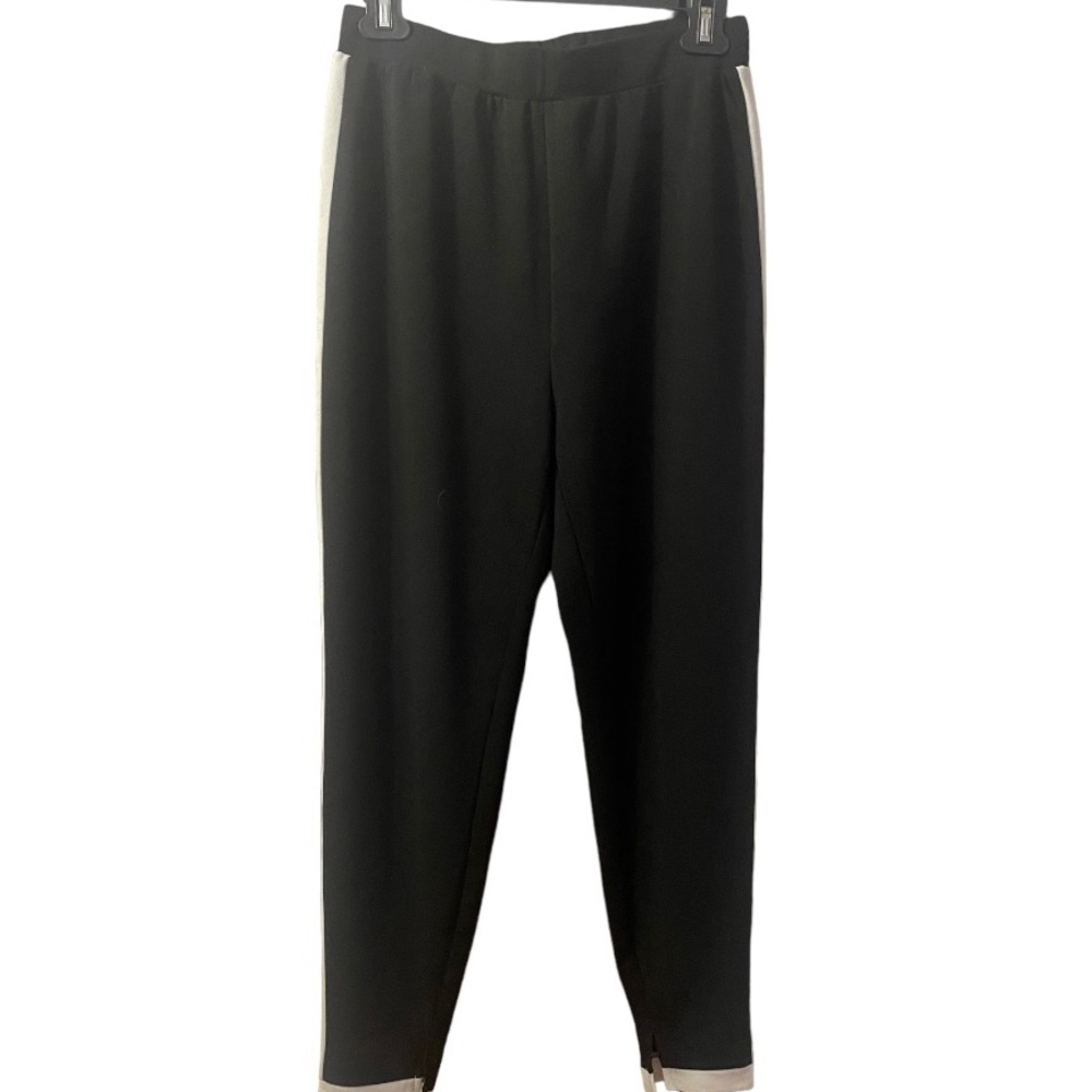 SHEIN Women’s Pull On Black Pants With Stripe Size Medium